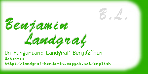 benjamin landgraf business card